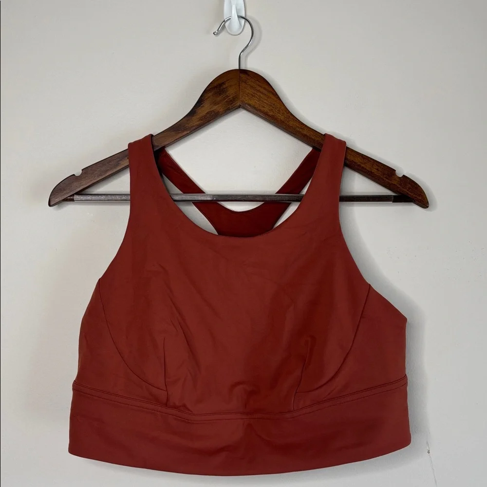 Lululemon Wunder Train Long Line Bra Dark Terracotta Size 14 - Picture 2 of 6